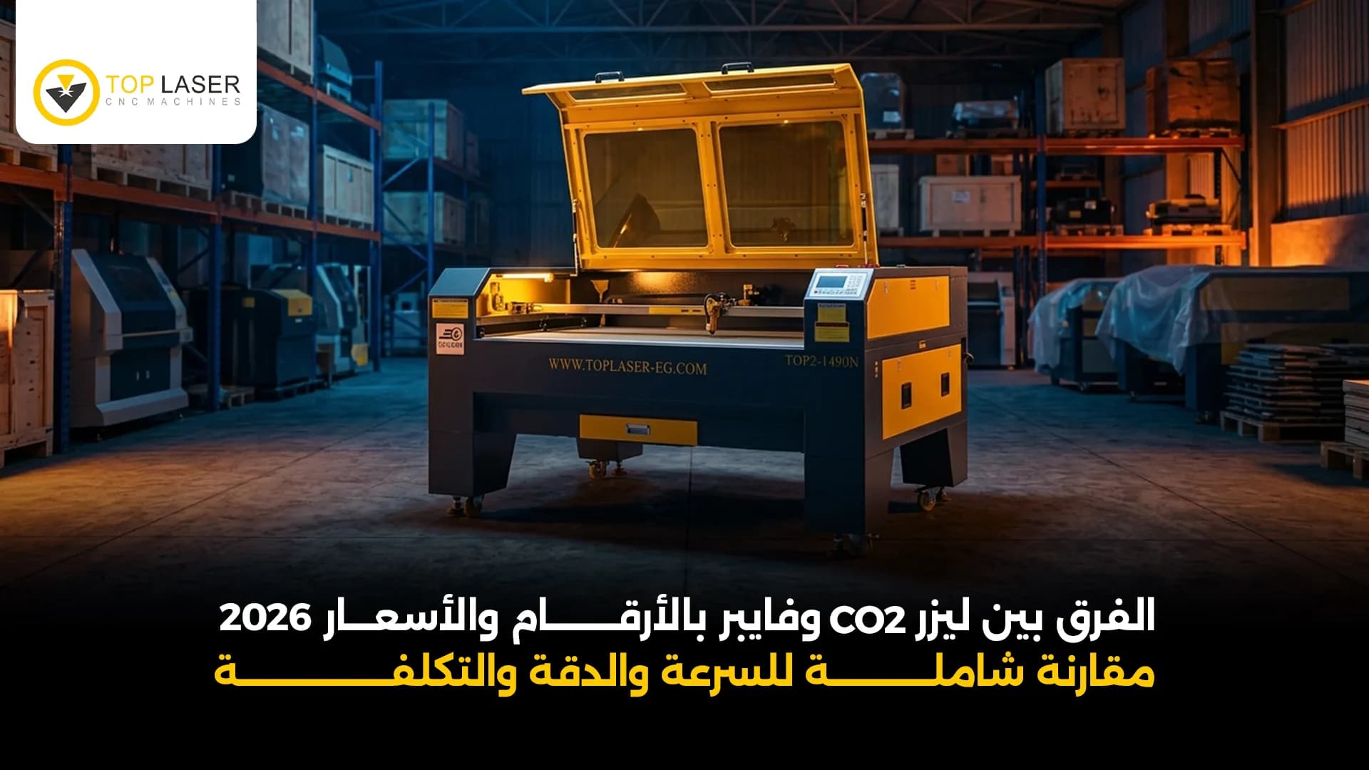 الفرق بين ليزر CO2‏ وفايبر بالأرقام والأسعار 2026 | توب ليزر
