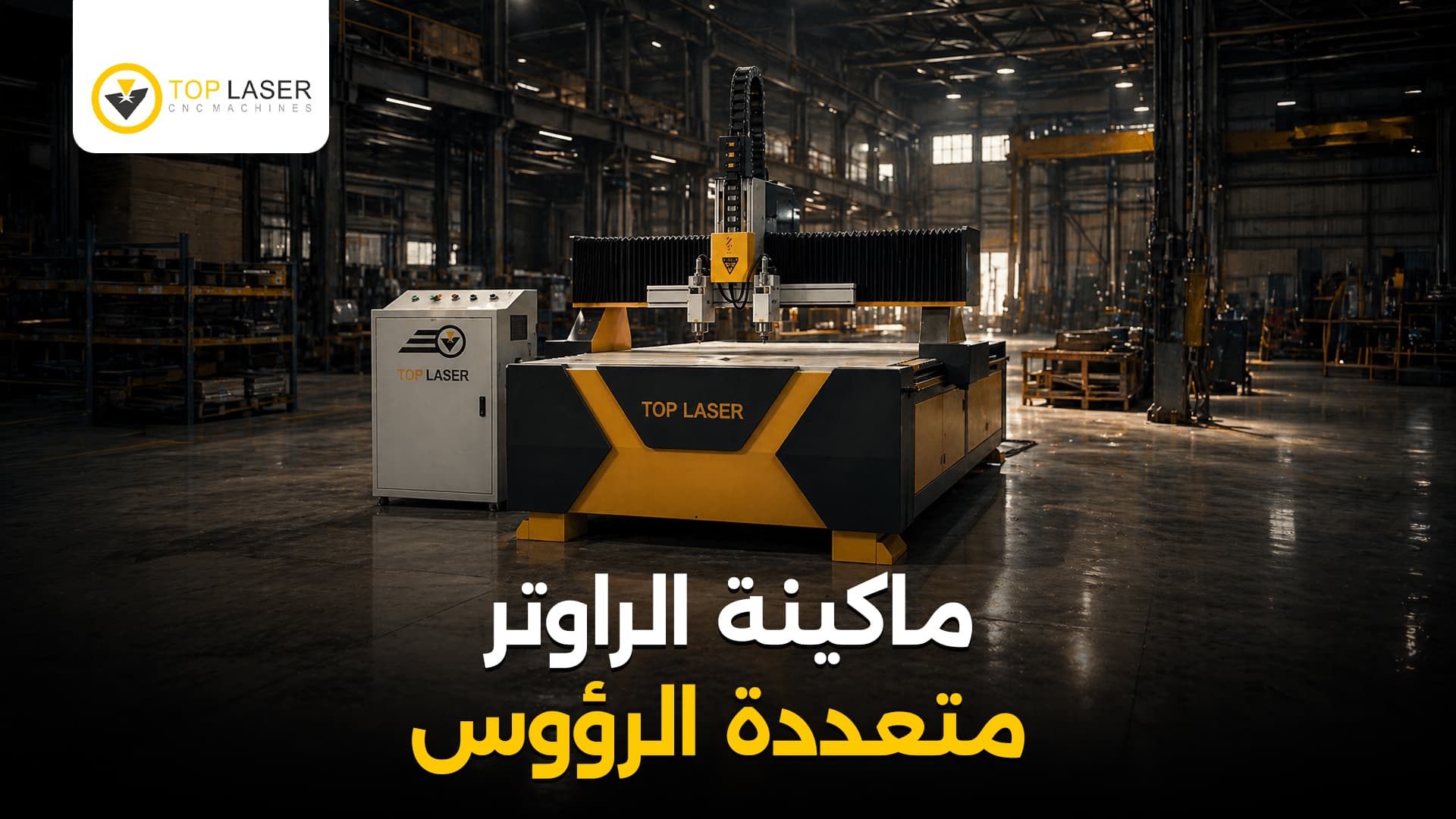 ماكينة الراوتر متعددة الرؤوس | أفضل CNC Router لزيادة الإنتاج من توب ليزر